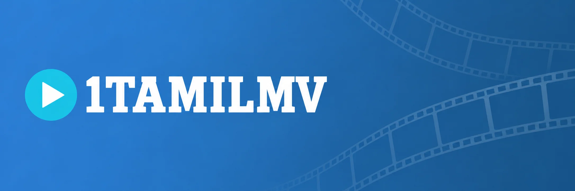 1TAMILMV white wordmark and turquoise play emblem on a blue banner